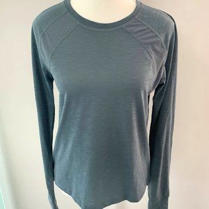 Sweaty Betty Breathe Easy Mesh Long Sleeve Running Exercise Workout Top Sz SMALL